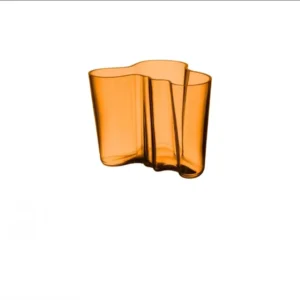 Vase fleur - Vase ondulé orange