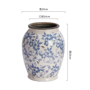 Vase fleur - Vase floral bleu