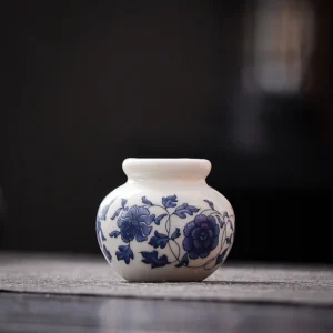 Vase fleur - Vase floral bleu