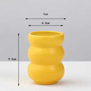 Vase fleur - Vase céramique jaune