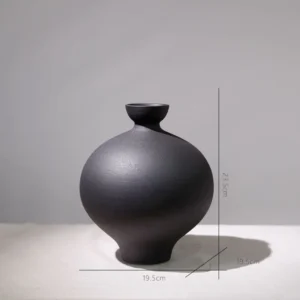 Vase fleur - Vase sombre rond