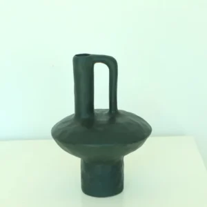 Vase fleur - Vase émeraude curvée