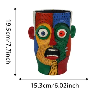 Vase fleur - Tête fantaisie