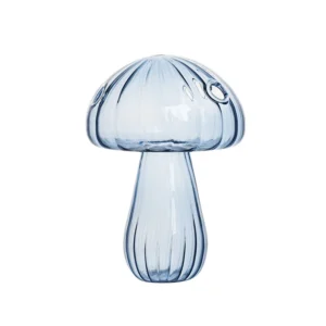 Vase fleur - Vase champignon bleu