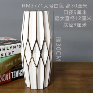 Vase fleur - Vase éclatant blanc